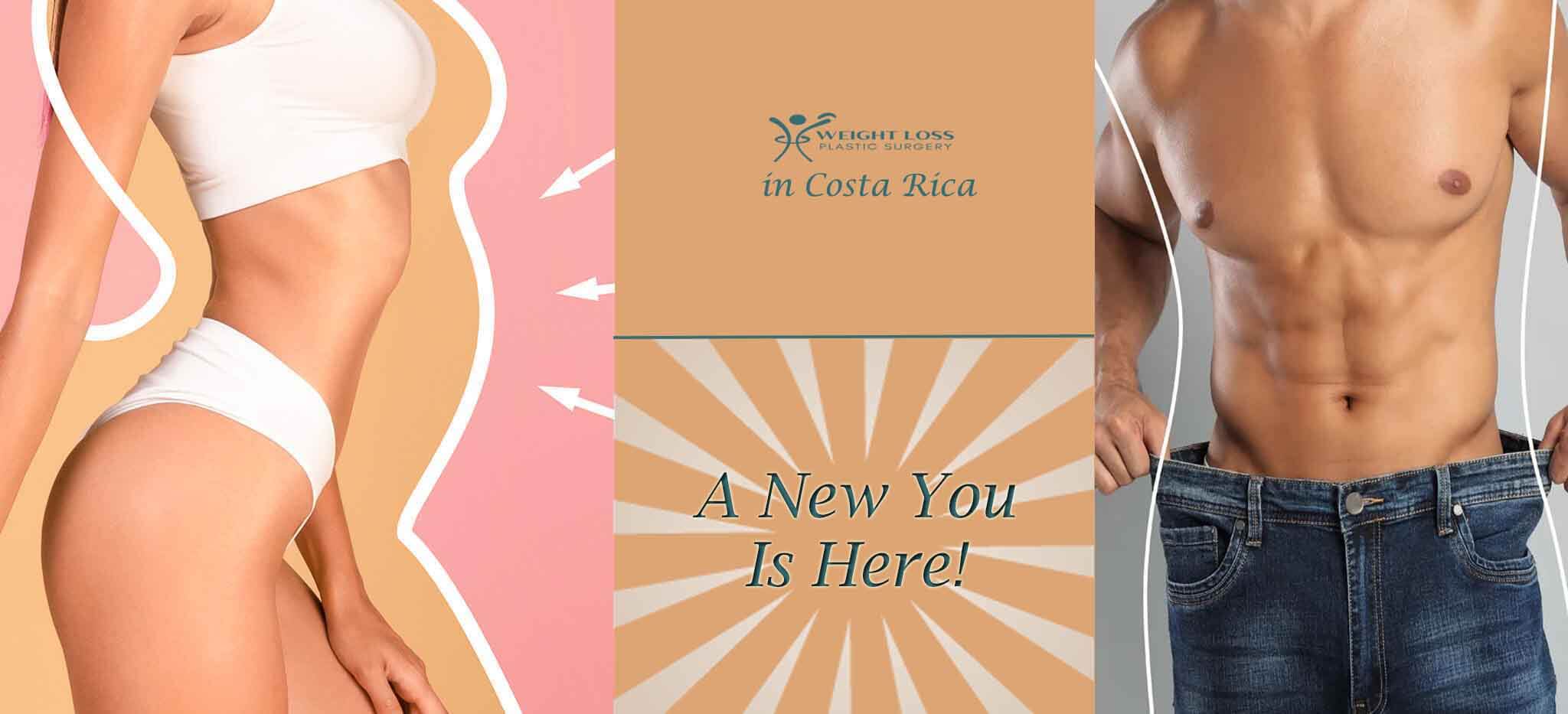 Picture with a female and a male silhouette after body conturing plastic surgery